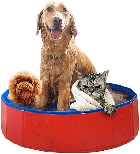 Портативный складной бассейн для домашних животных с защитой от запаха