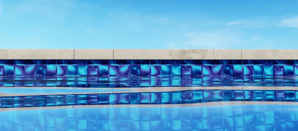 liner baldosa azul para piscina