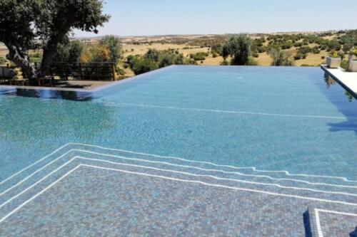 liner piscina mosaico gris
