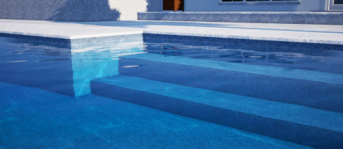 lona para piscinas azul
