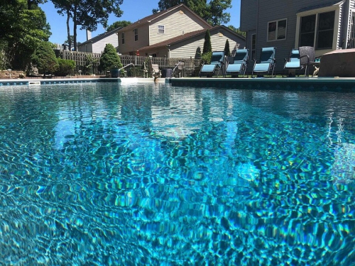 piscina mosaico azul autentico